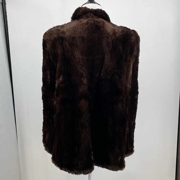 Davidson's Indiana Vintage Real Fur Poncho Coat Jacket Womens Size OS Brown Soft - Picture 7 of 13